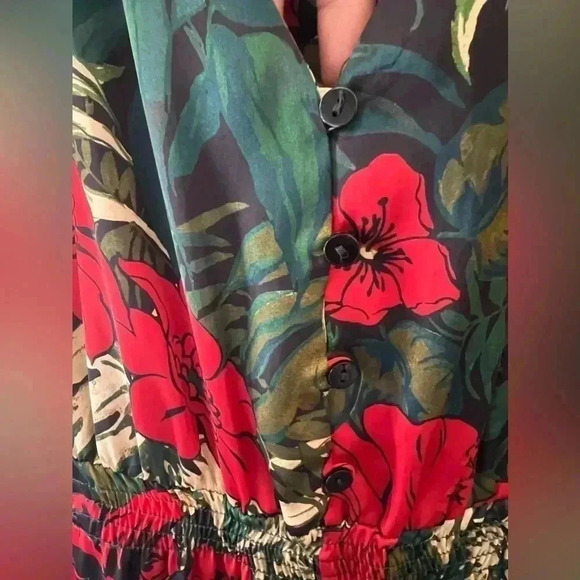 ZARA Women’s Floral Jumpsuit  - Size XL - Picture 14 of 16